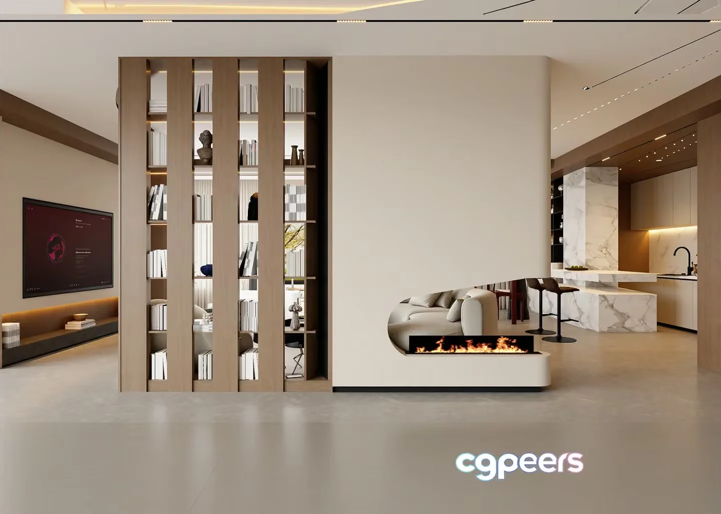Modern Living Room 3D Model – 14774 – VRAY Render