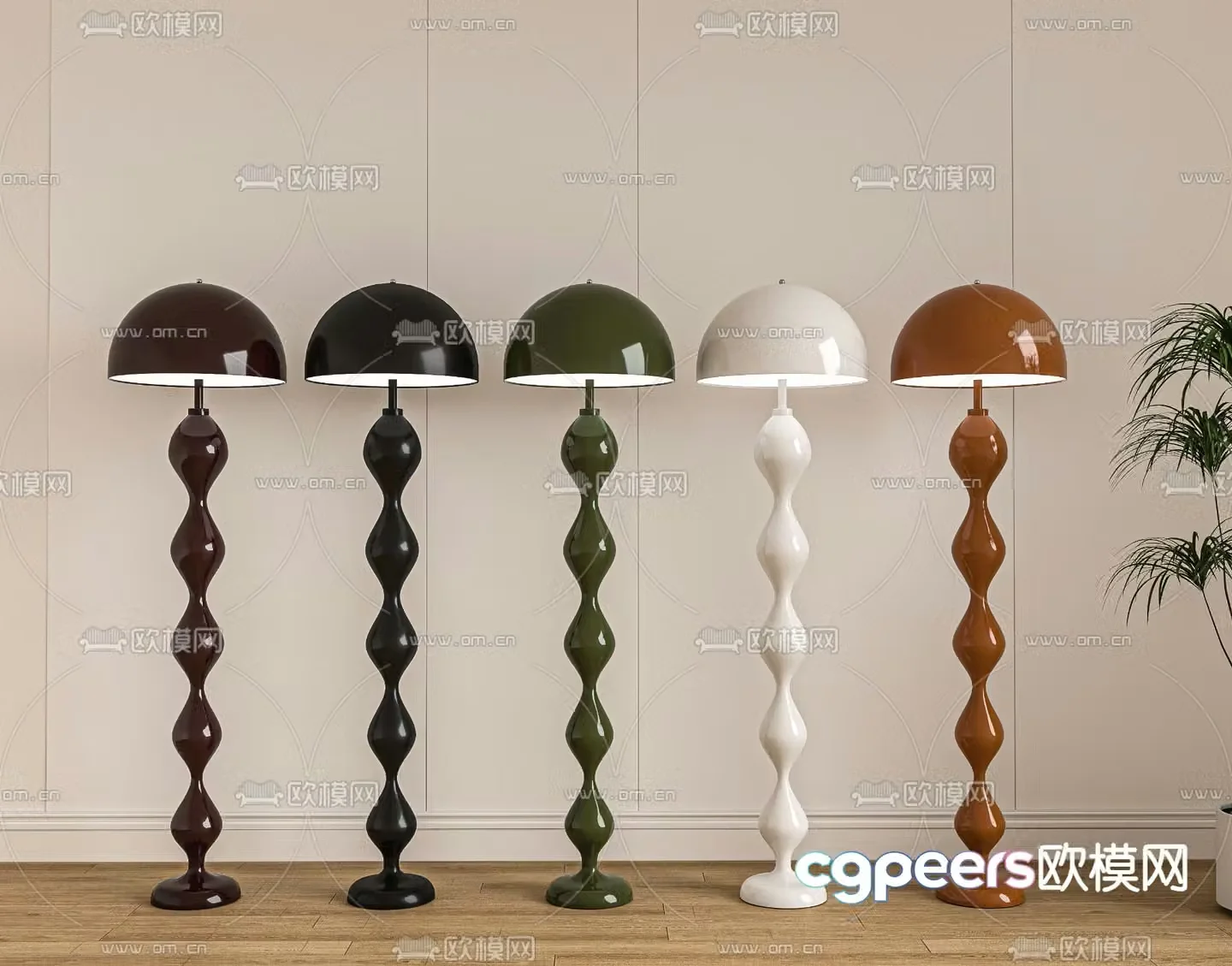 Simple floor lamp 3d model