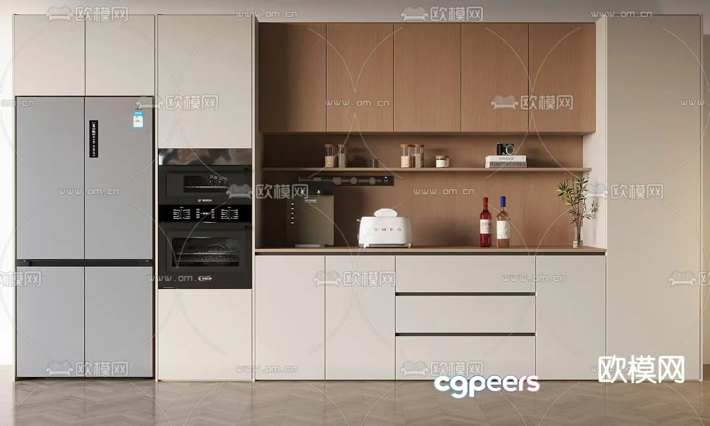 Modern cabinet sideboard 3d model