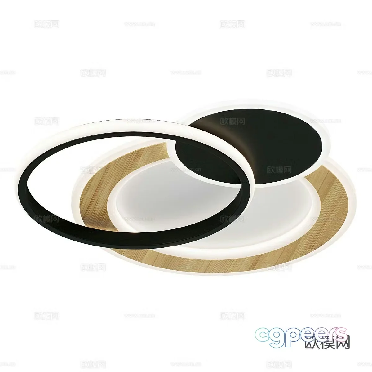 Modern geometric ceiling lamp round ceiling lamp 3d model
