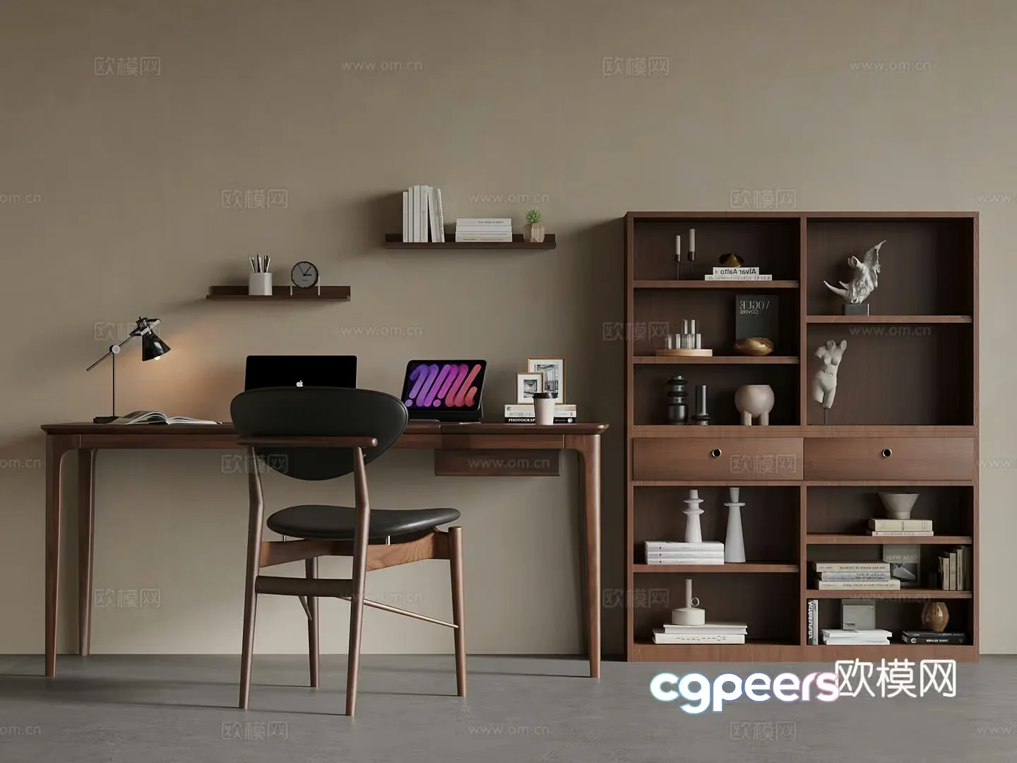 A Home Office Setup 3D Model – 4900 – VRAY Render