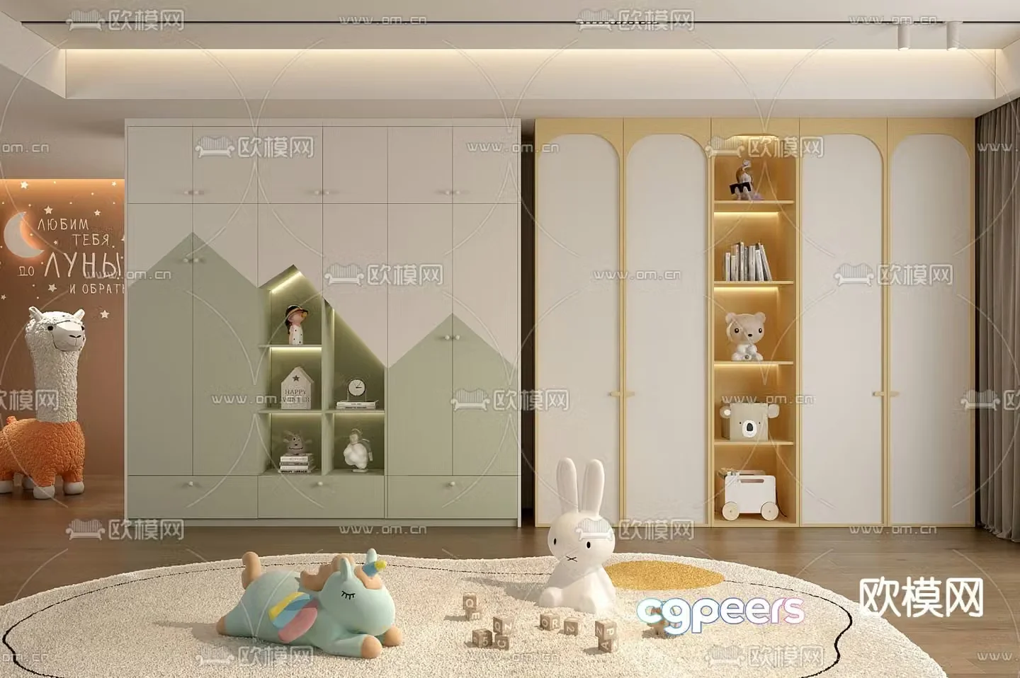 Children’s wardrobe toy cabinet 3d model
