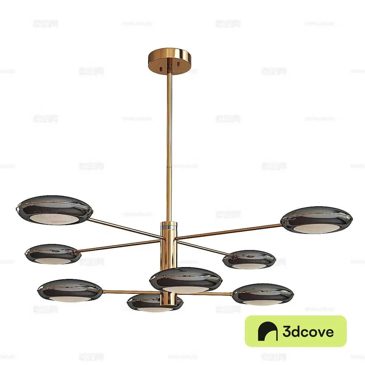Modern multi-head chandelier