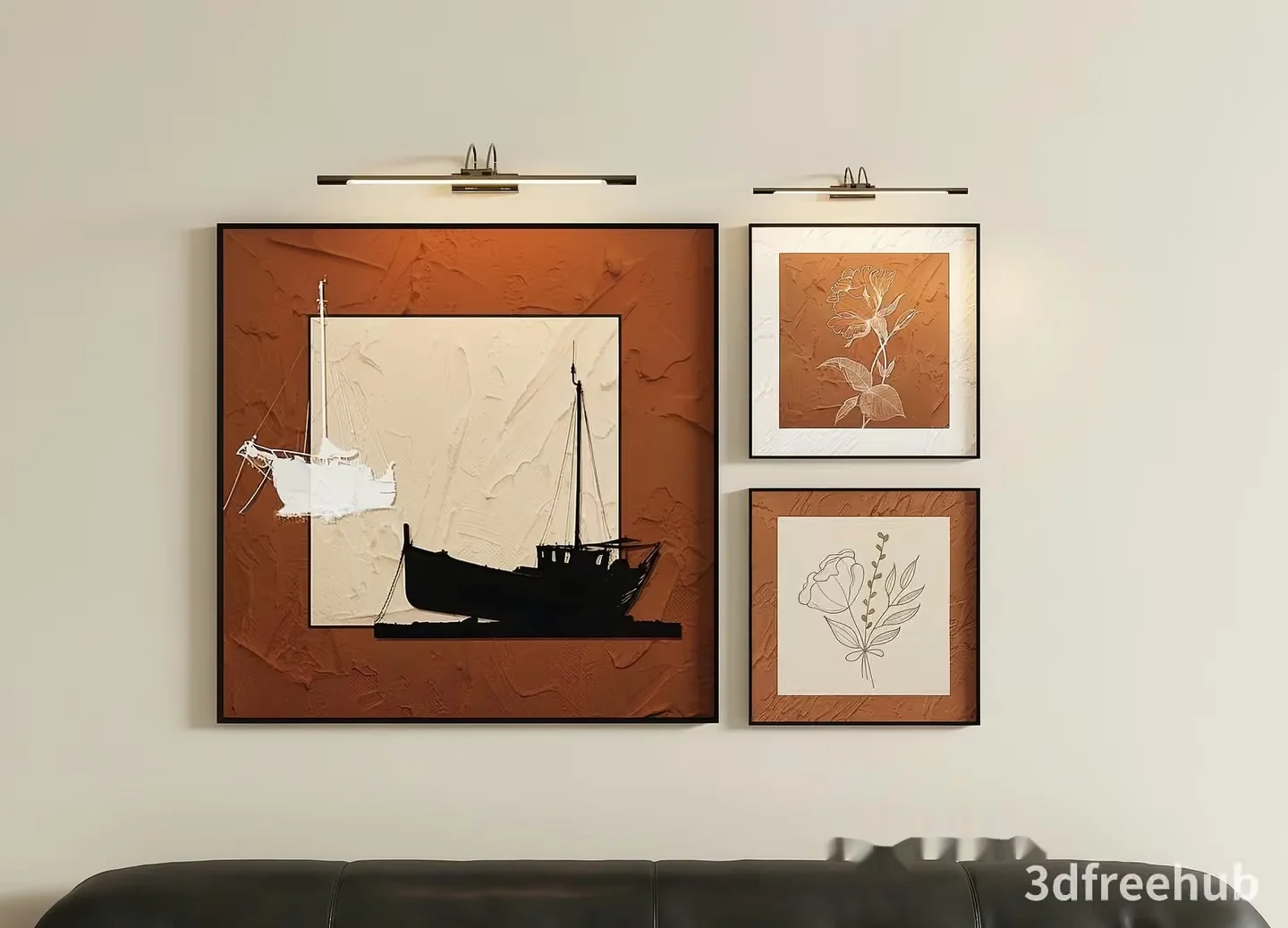 Artwork On Wall 3D Model – 19861 – VRAY Render