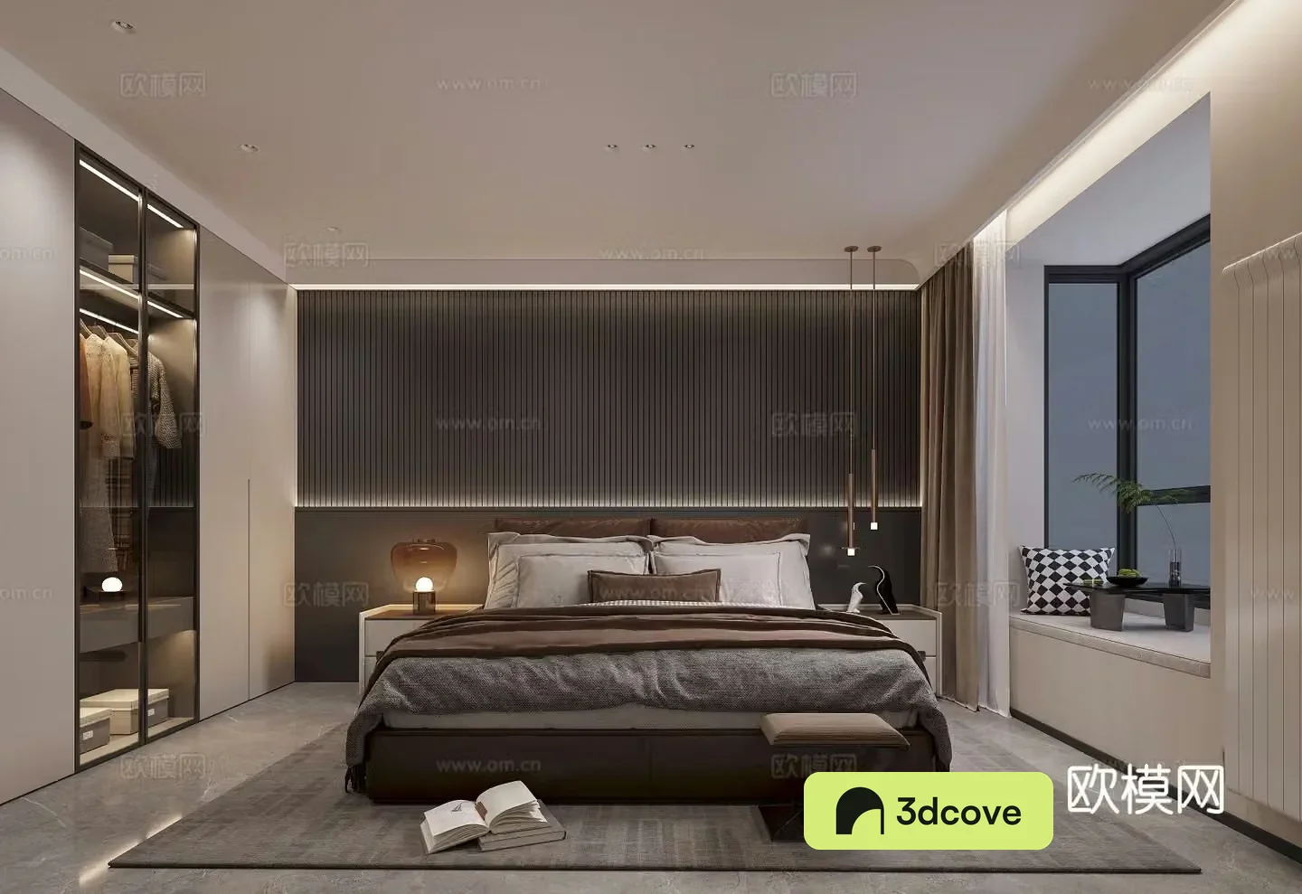 Modern minimalist bedroom master bedroom