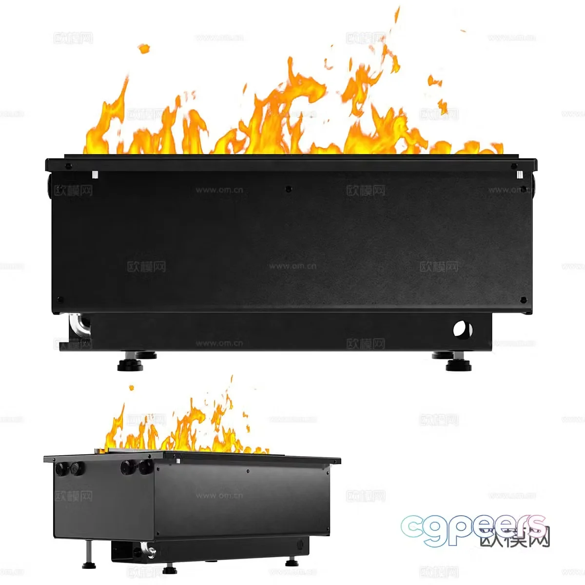 Modern minimalist fireplace fireplace minimalist fireplace living room fireplace decorative fireplace 3d model