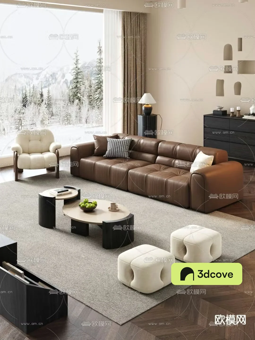 Modern modular sofa leather sofa