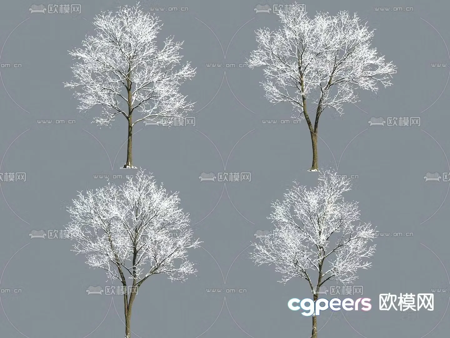 winter tree snow tree snow tree 3d model