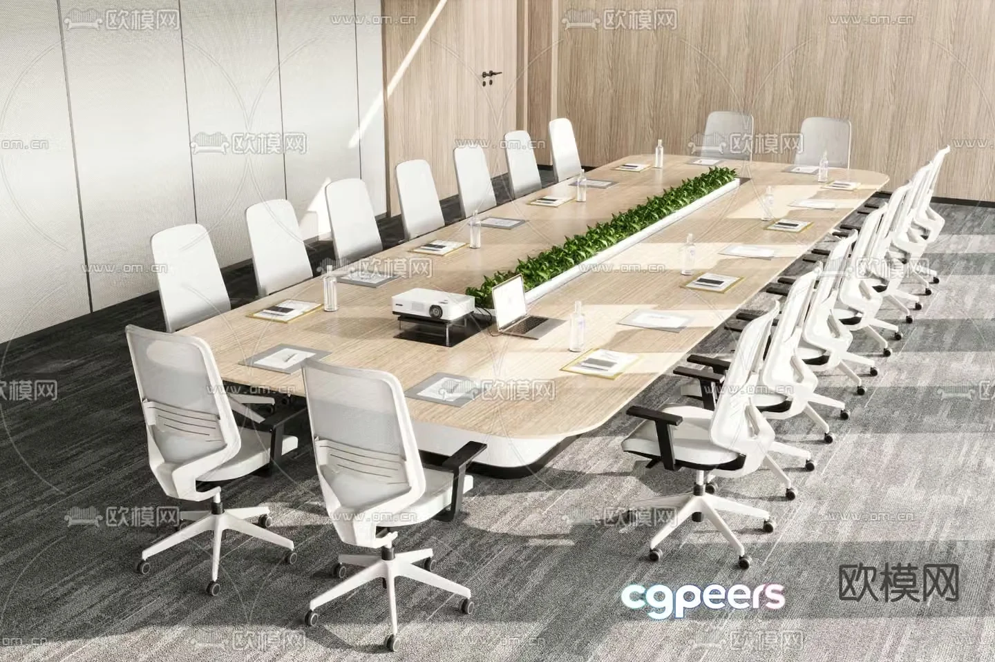 Conference tables and chairs conference table 3d model