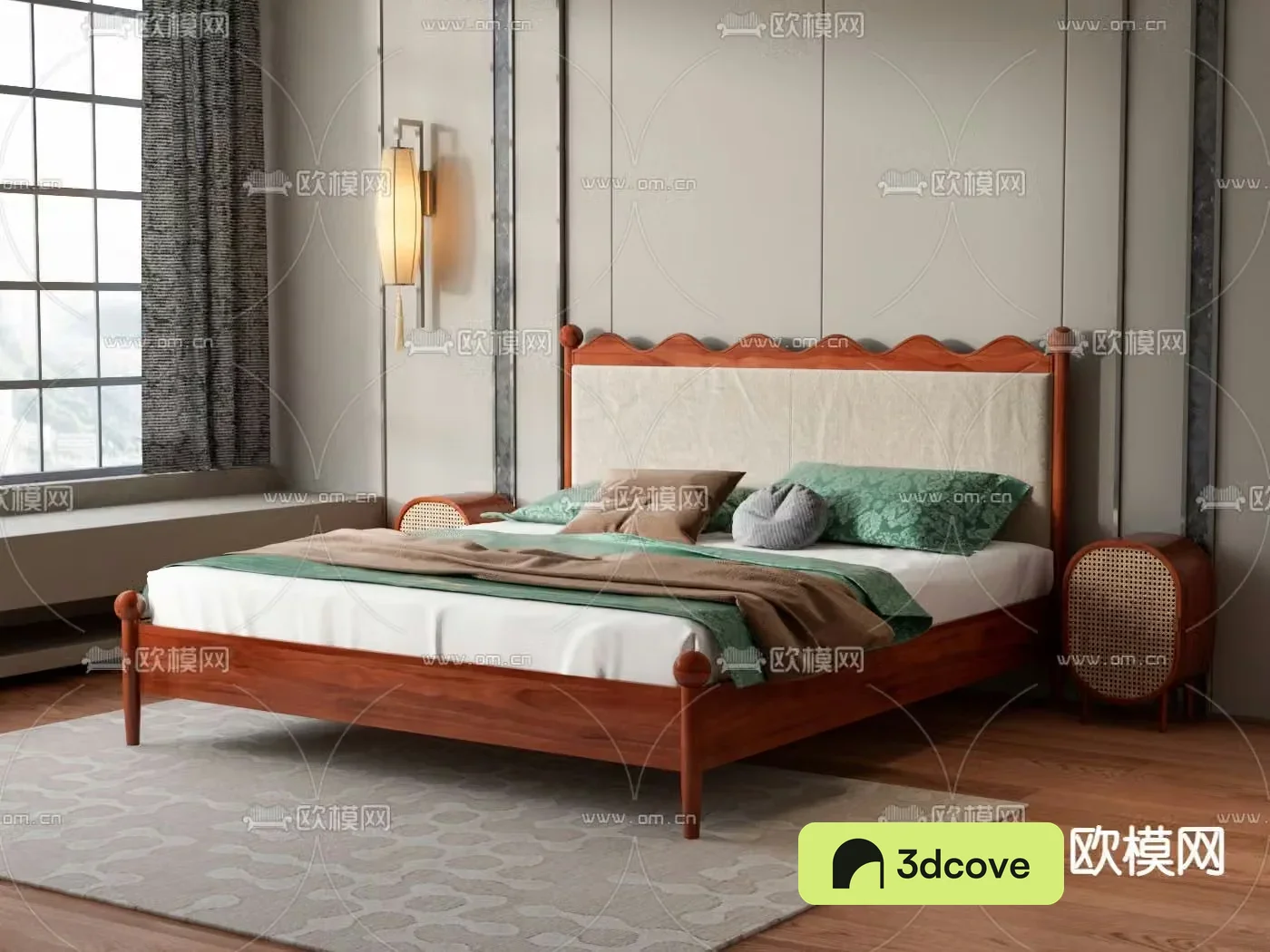 Wabi-sabi double bed