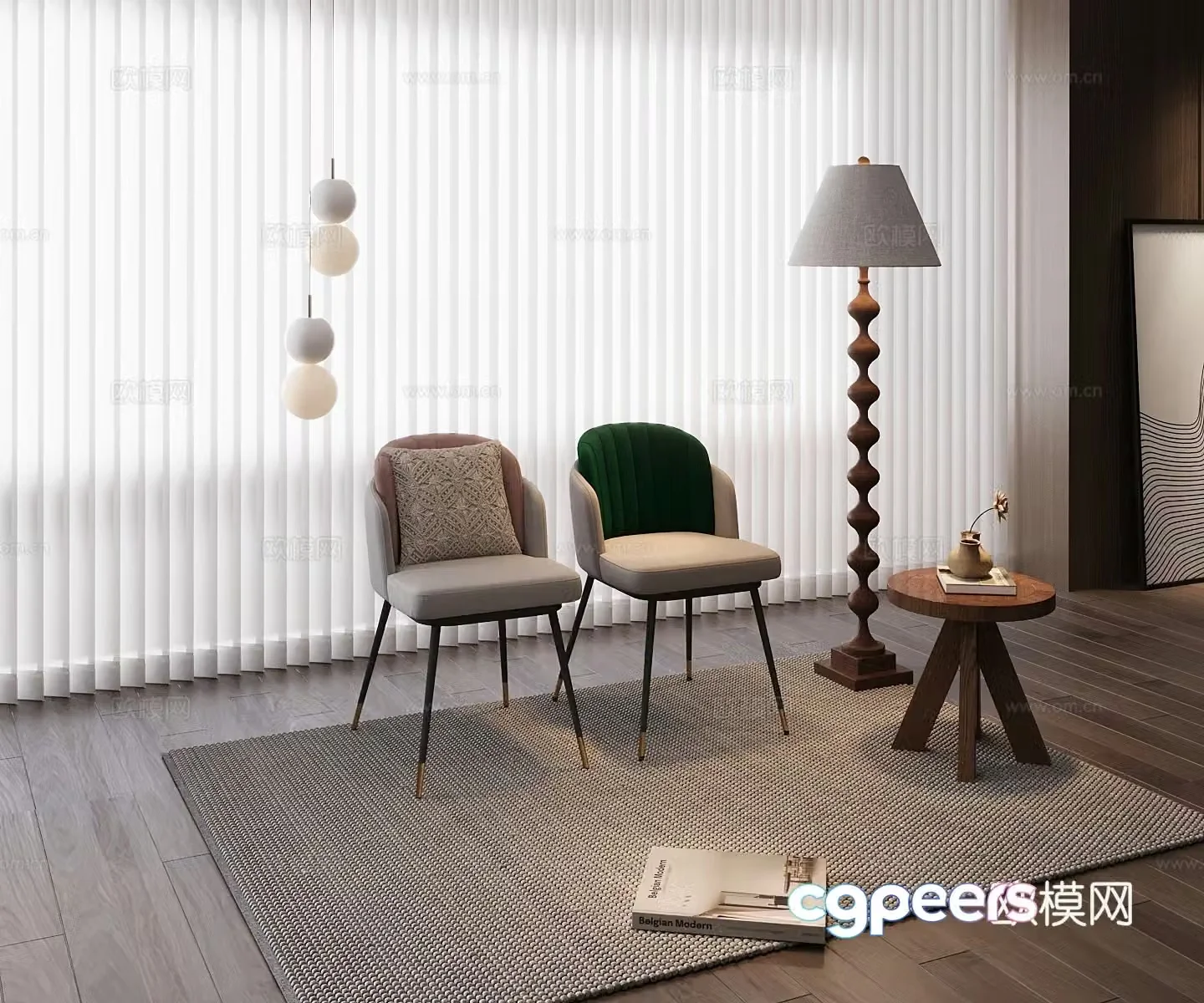 Light luxury seat 3D model
