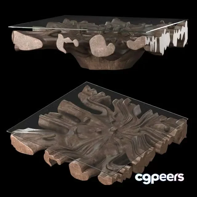 3ds Max Free – CAST ROOT SQUARE COFFEE TABLE – 48