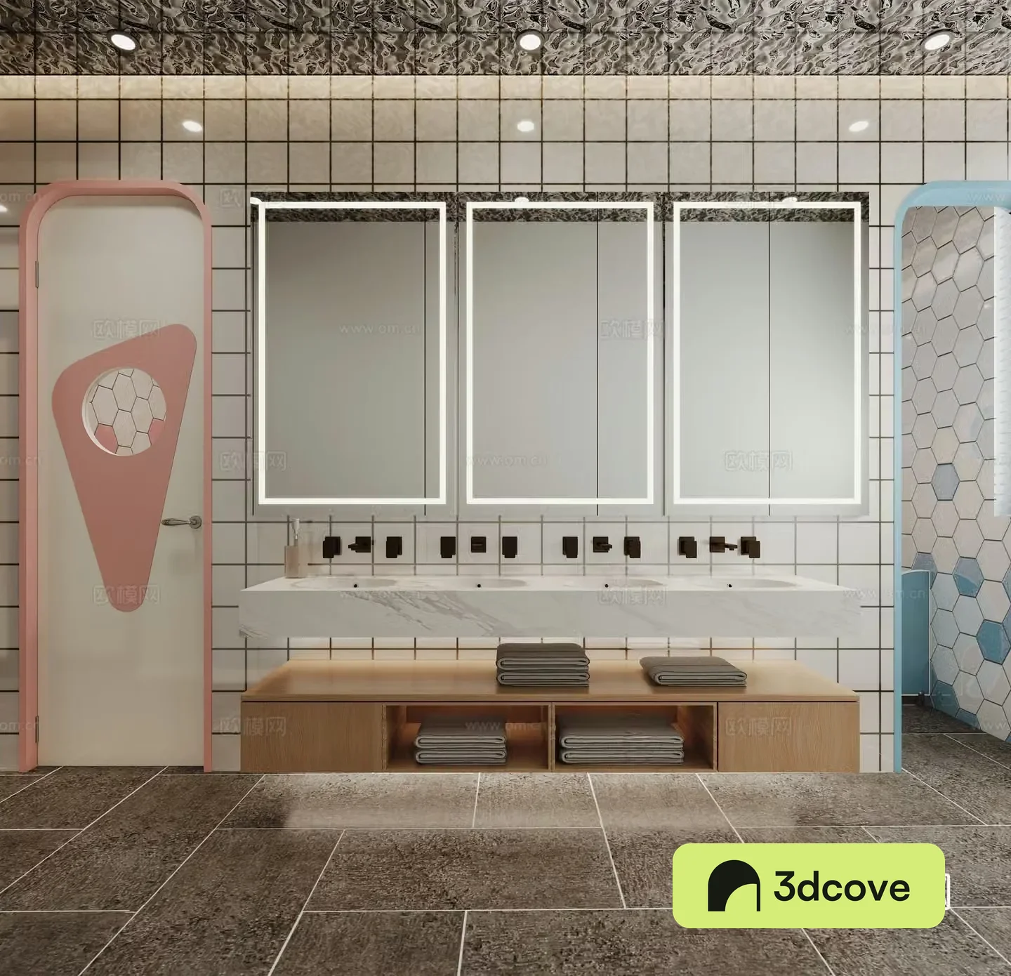 Modern public bathroom