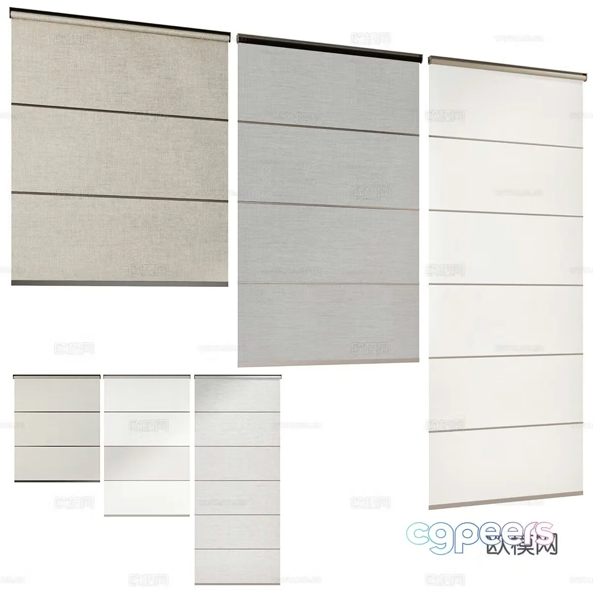 Modern Italian minimalist roller blind 3D model