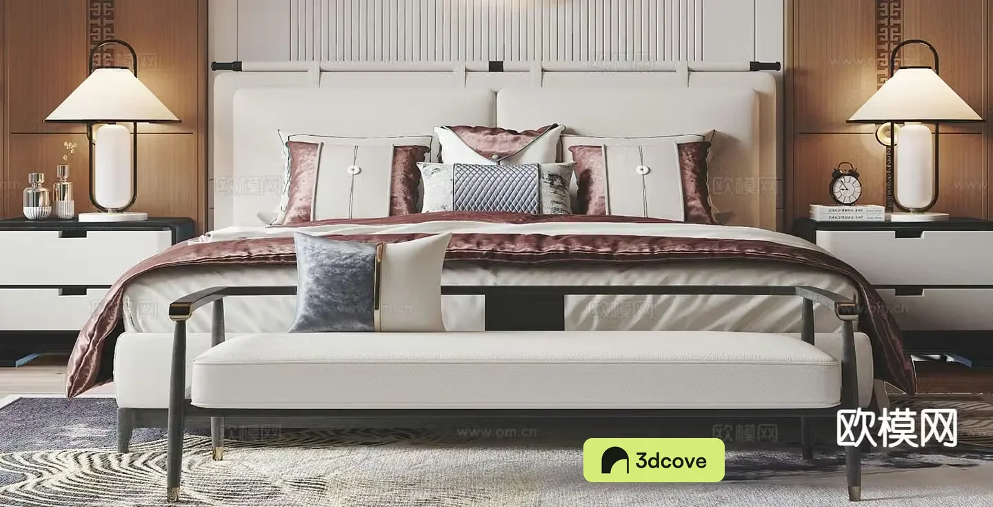 New Chinese style double bed