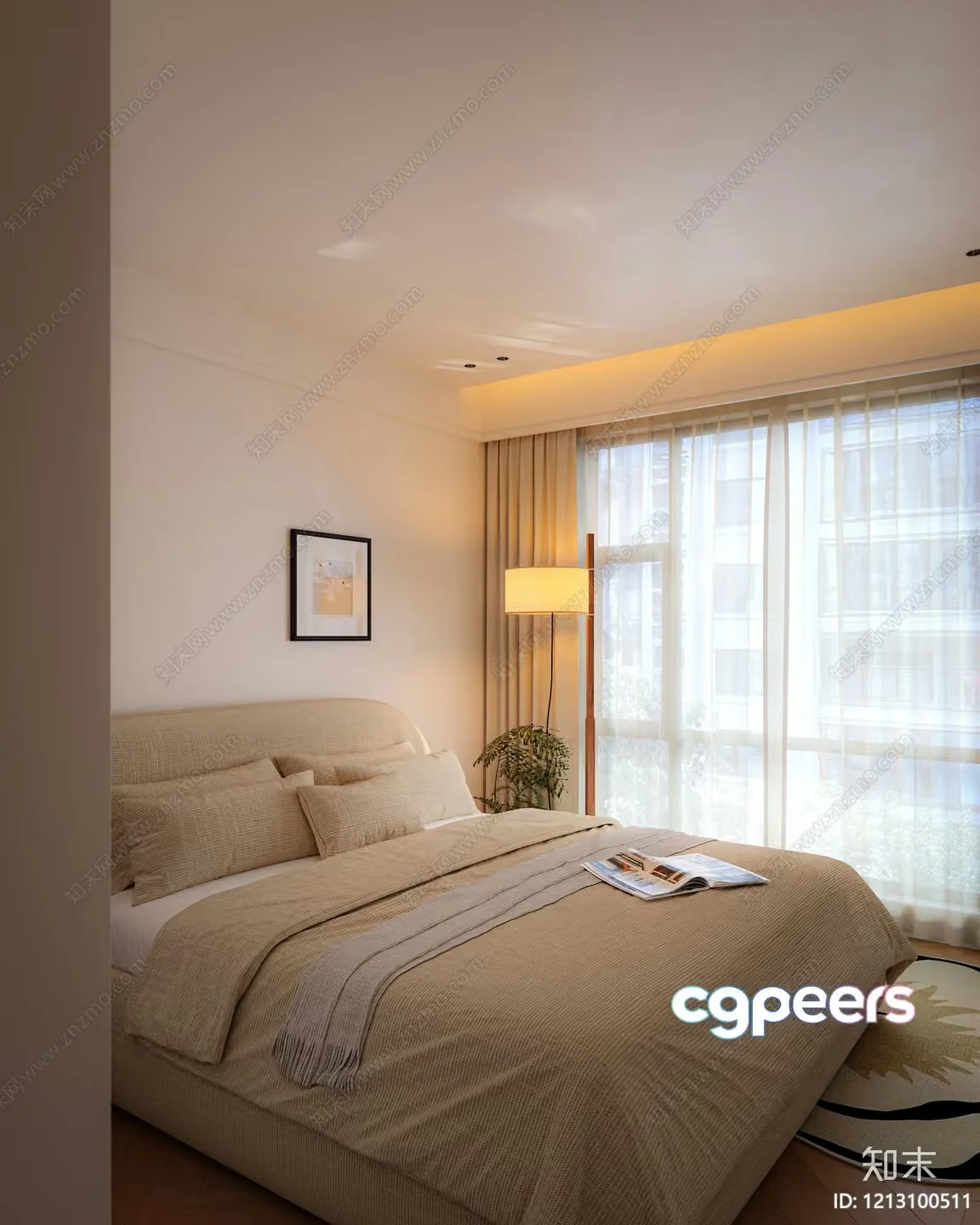 Cozy Bedroom 3D Model – 17753 – VRAY Render