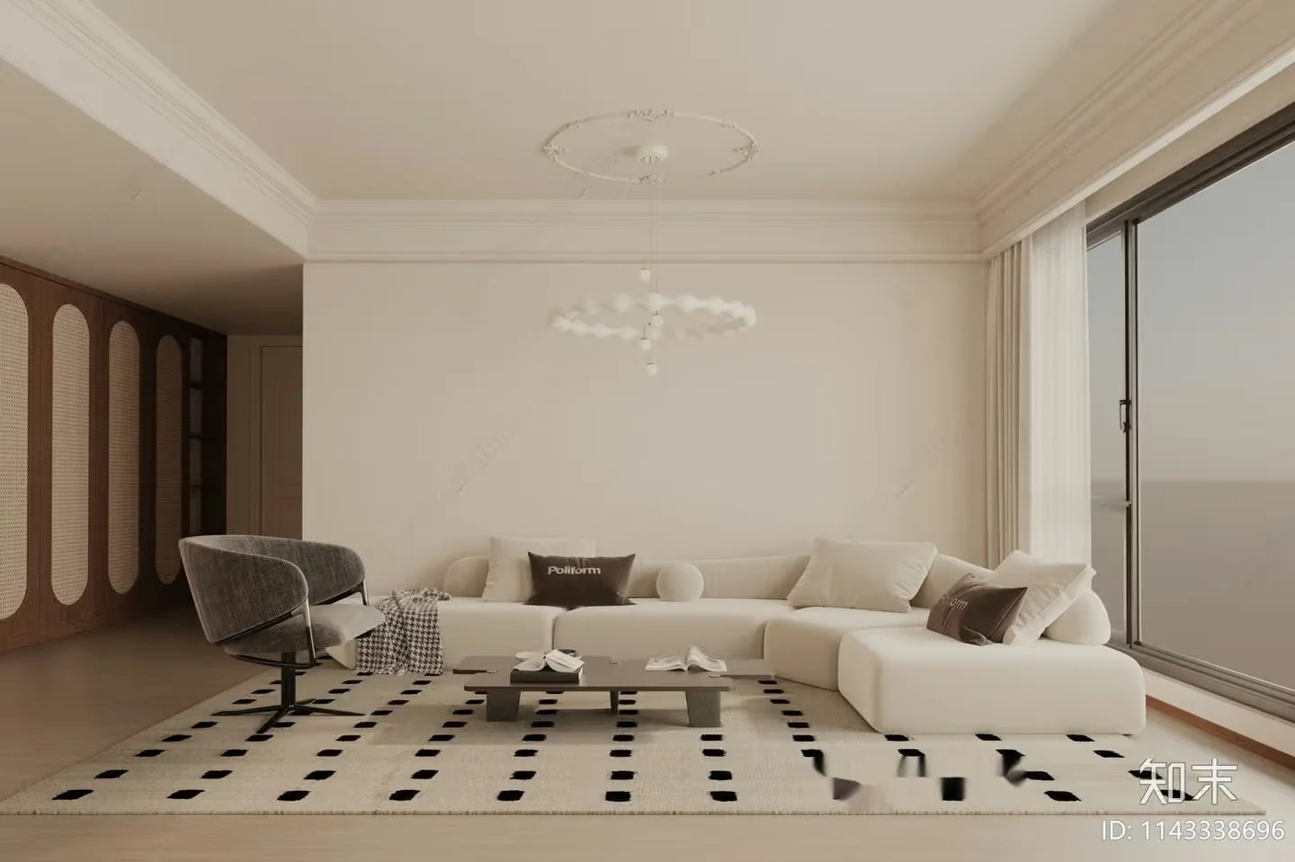 Modern Living Room 3D Model – 1024 – VRAY Render