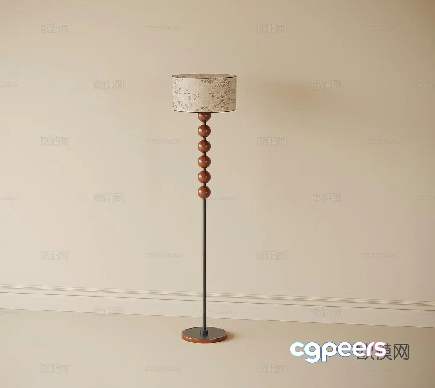 French floor lamp 3d model