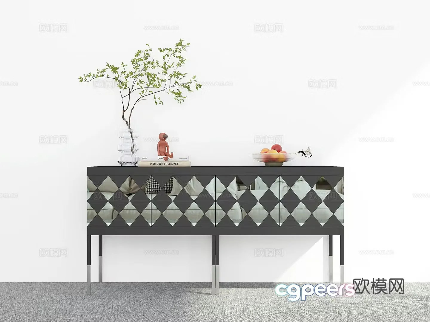 Modern entryway cabinet 3d model