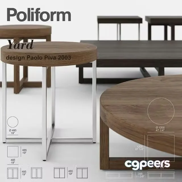 3ds Max Free – POLIFORM. Yard coffee table