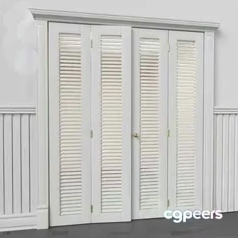 White Wooden Doors 3D Model – 3732 – VRAY Render