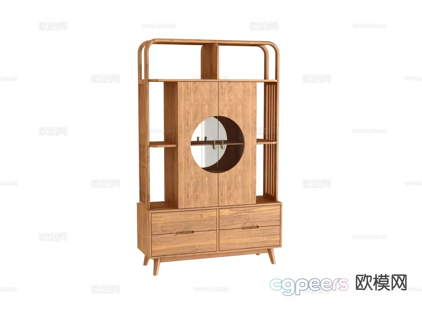 Nordic partition cabinet decorative cabinet hall cabinet 3D model