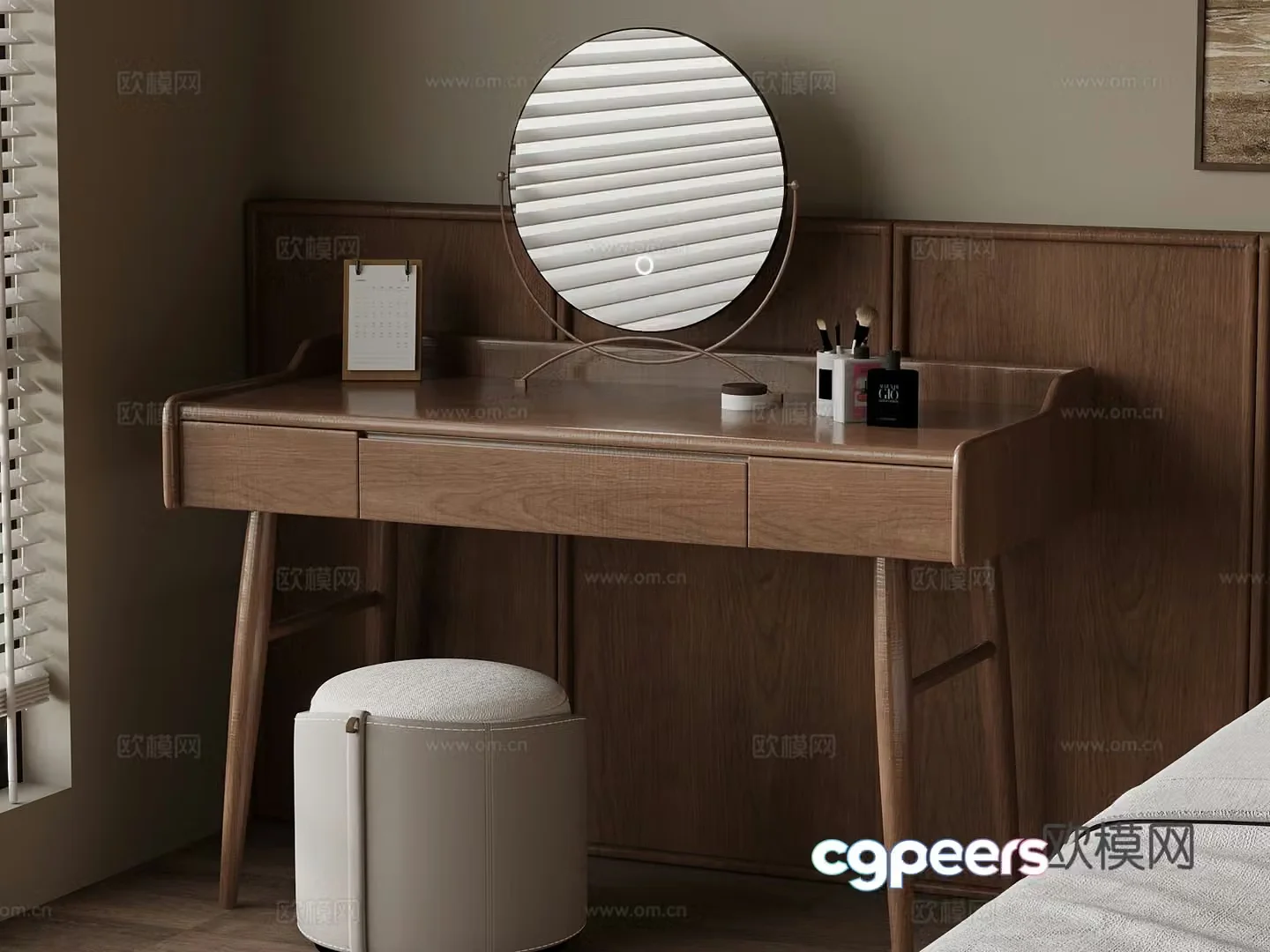 Dressing table medieval style dressing table 3D model