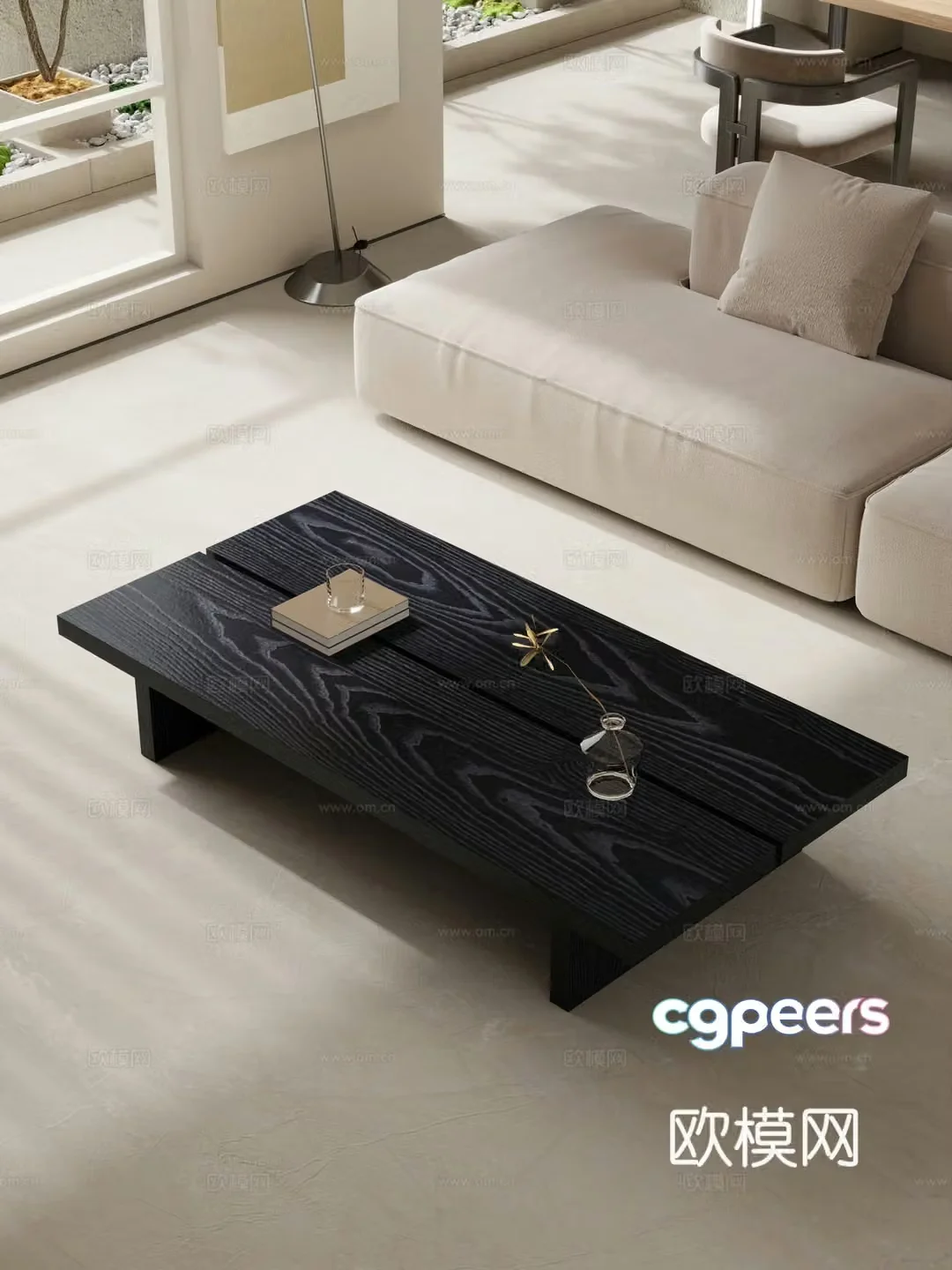 Coffee table sofa coffee table combination decoration 3d model
