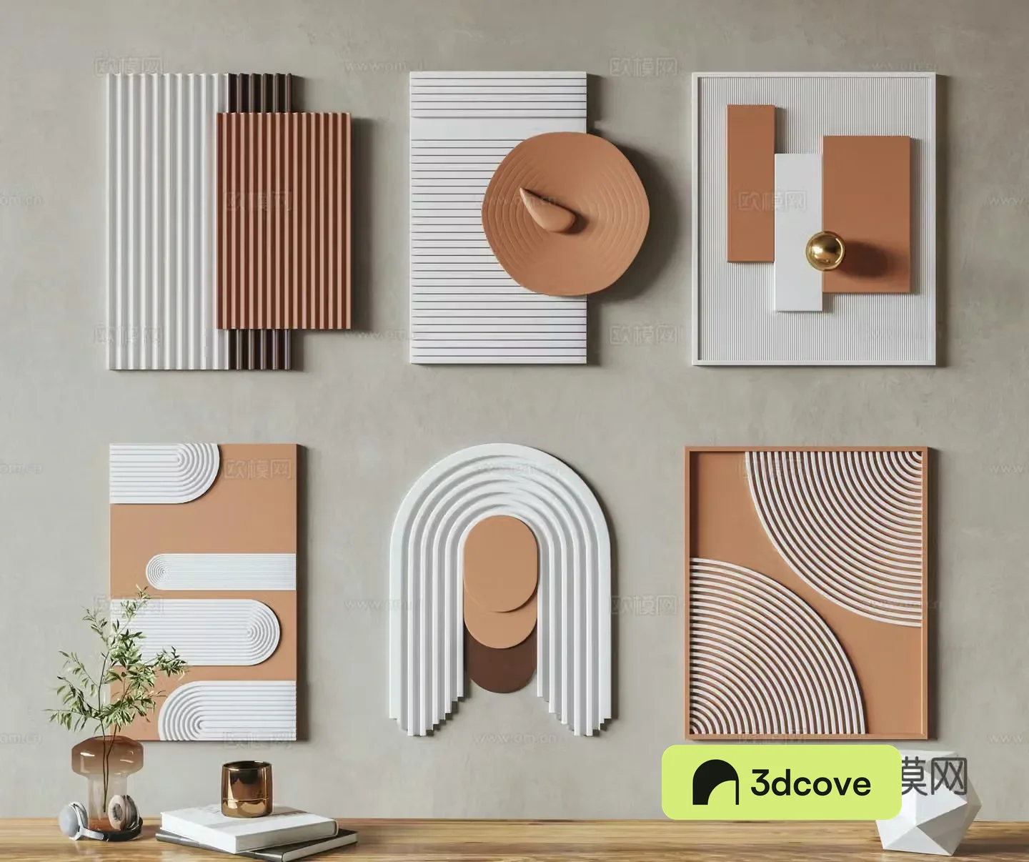 Cream style wall decoration art hanging