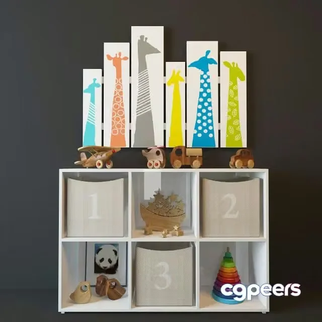 3ds Max Free – Play set of toys for children’s rooms