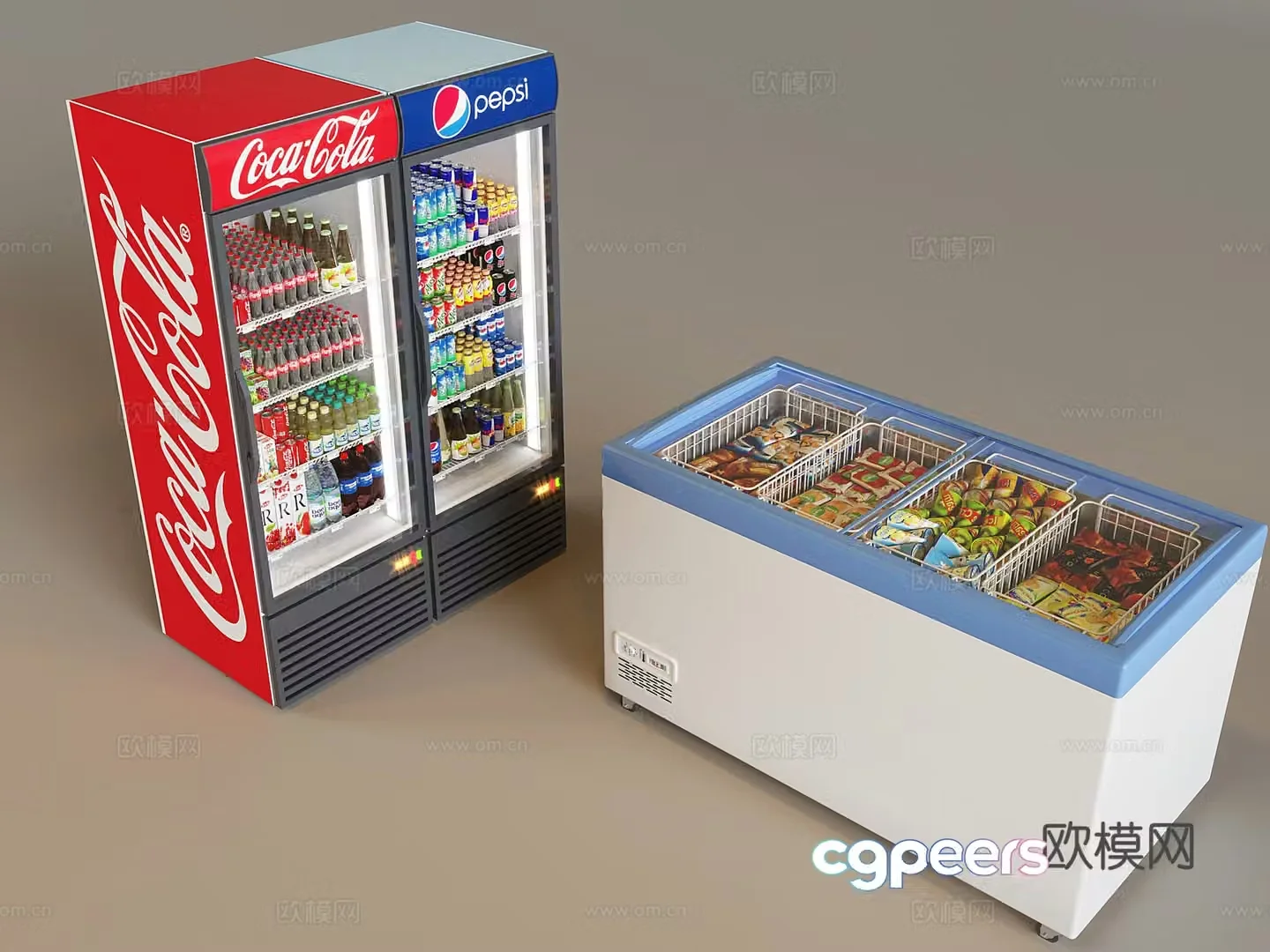 Refrigerator refrigerator cold drink cabinet beverage refrigerator fresh storage cabinet ice cream cabinet 3d model