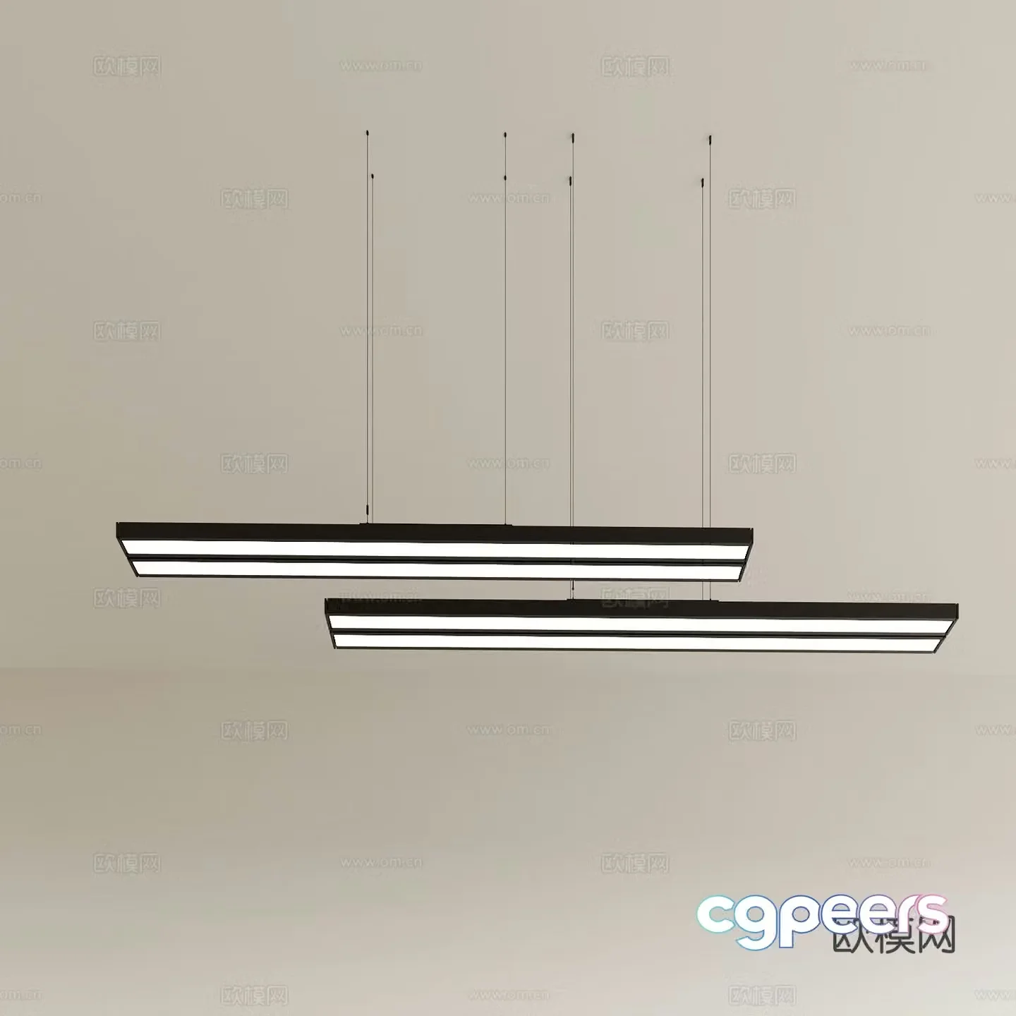 Minimalist chandelier restaurant chandelier 3d model