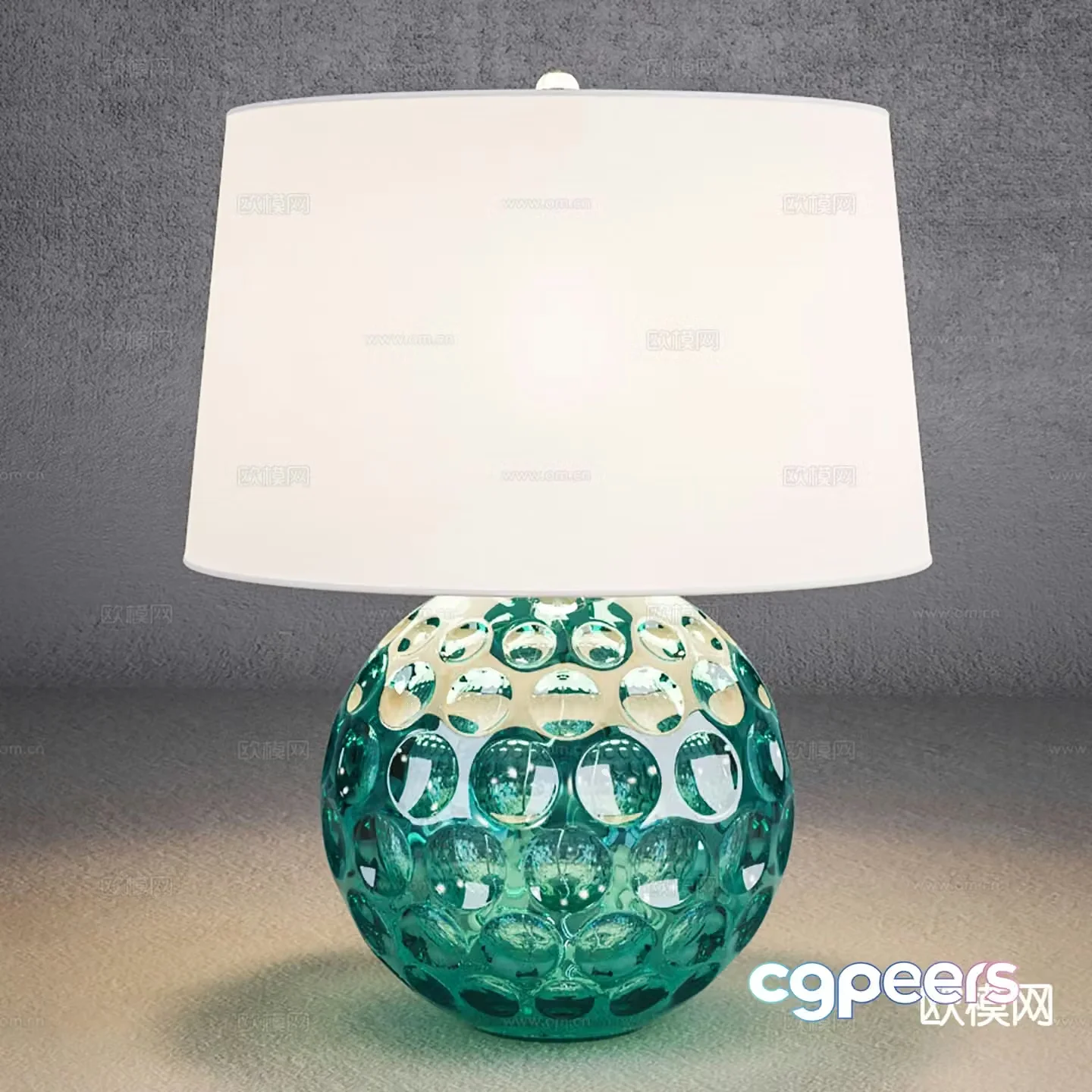 Light luxury desk lamp glazed desk lamp 3D model