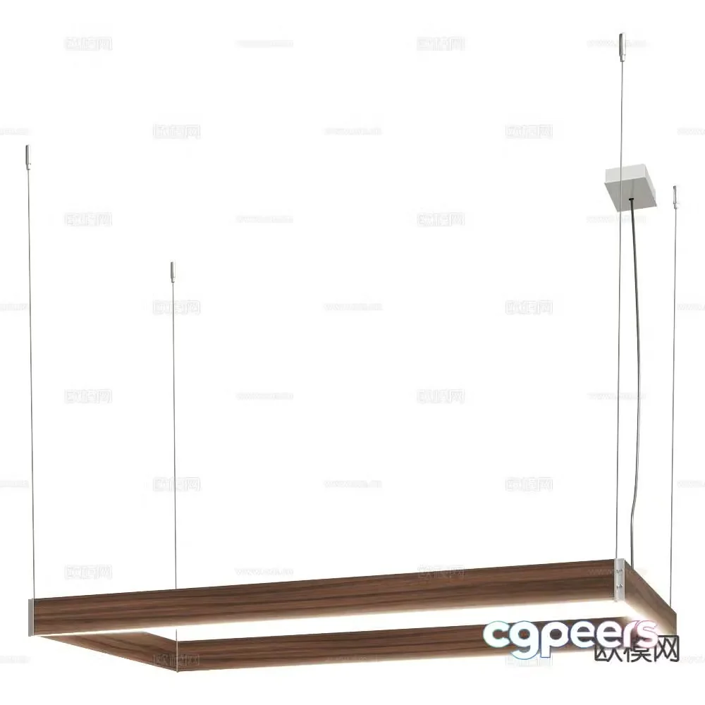 Ole modern minimalist chandelier rectangular chandelier 3d model