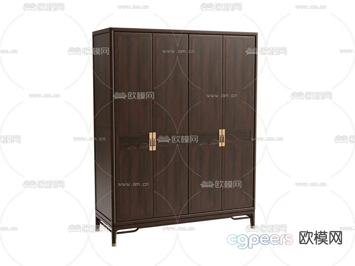 New Chinese style wardrobe 3d model