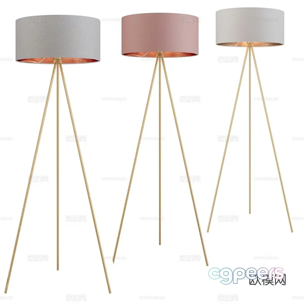 Nordic simple floor lamp 3d model