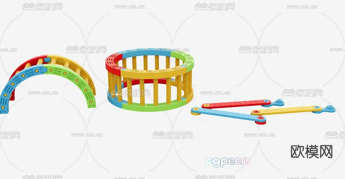 Balance bridge balance circle balance training equipment 3d model