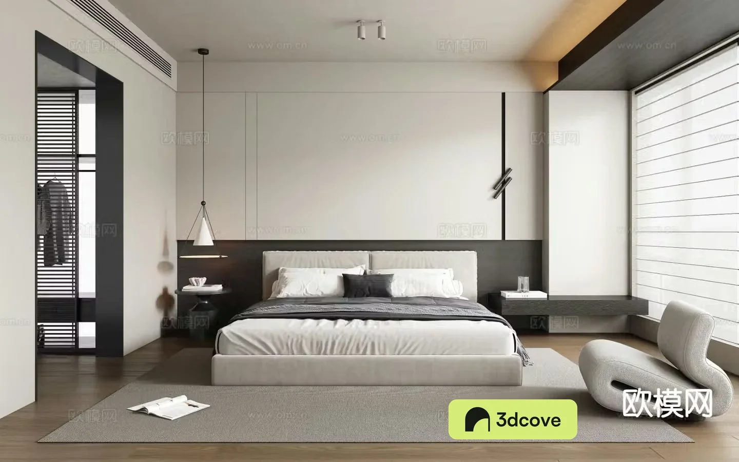 Advanced gray bedroom master bedroom minimalist bedroom