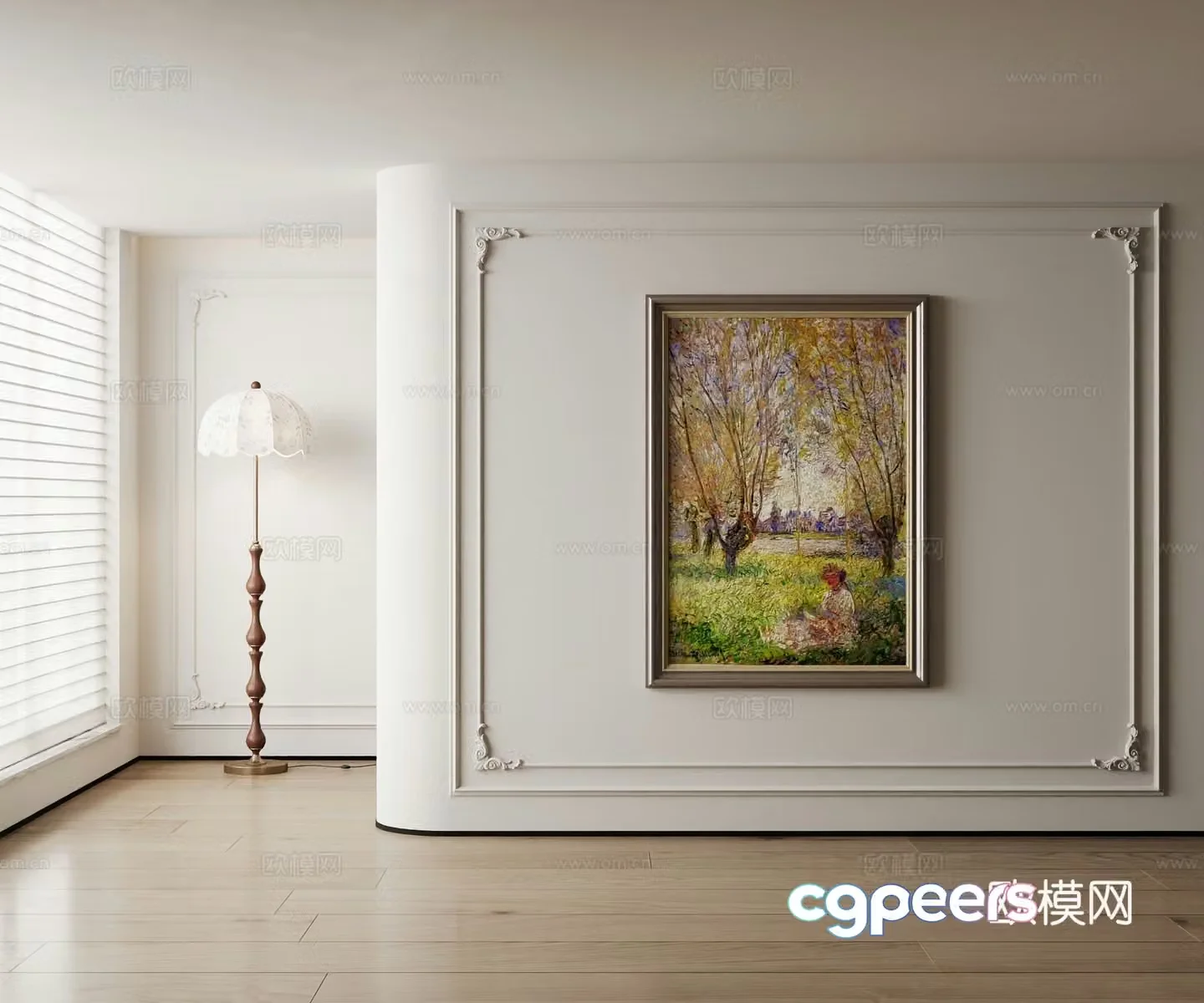 American decorative painting 3d model