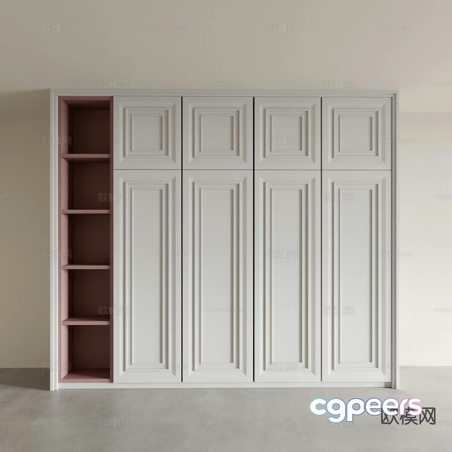 French wardrobe 3d model