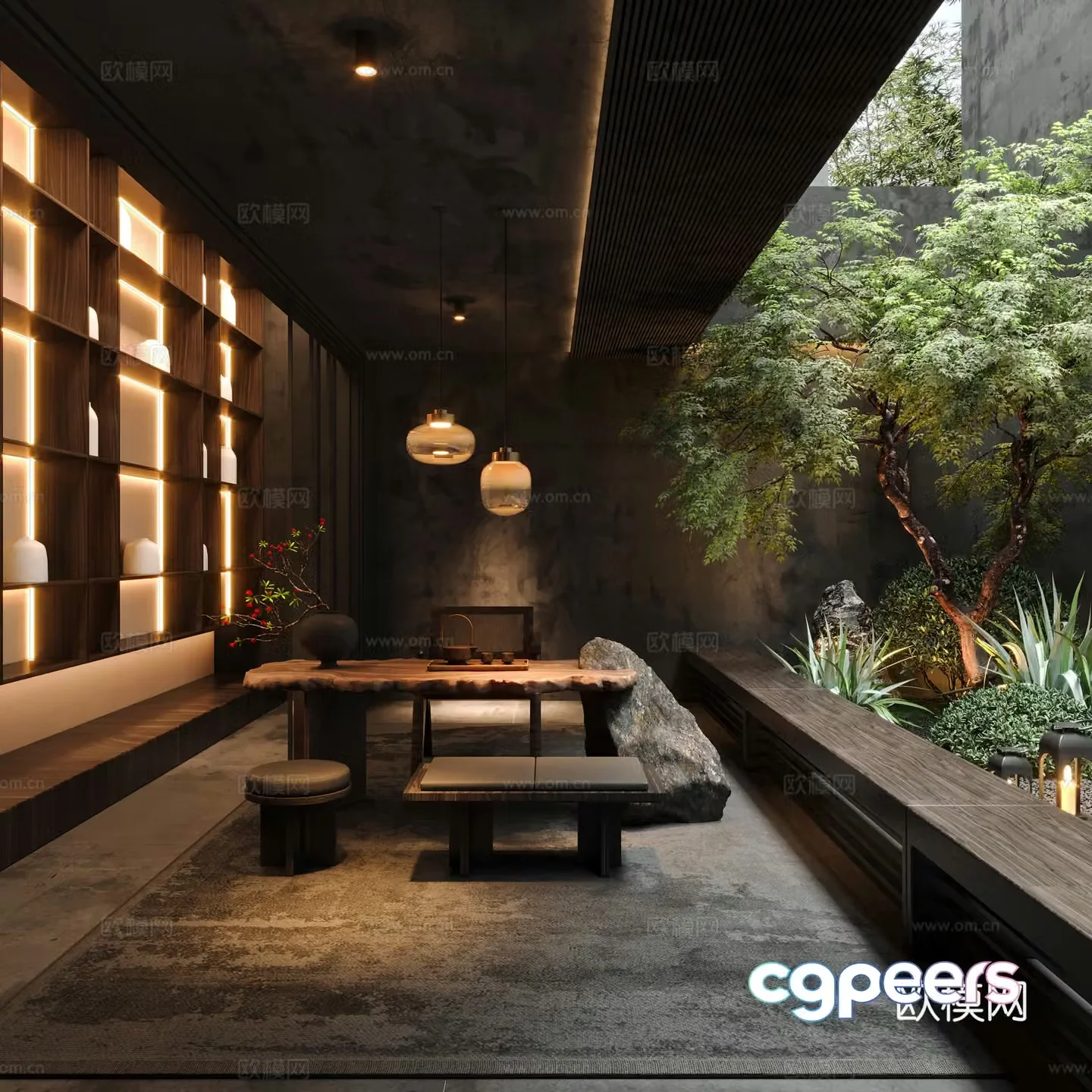 Patio tea room 3d model