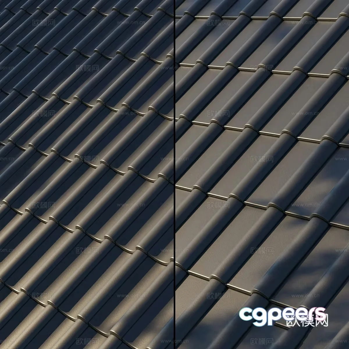 A Roof With A Metal Tile Design 3D Model – 13014 – VRAY Render