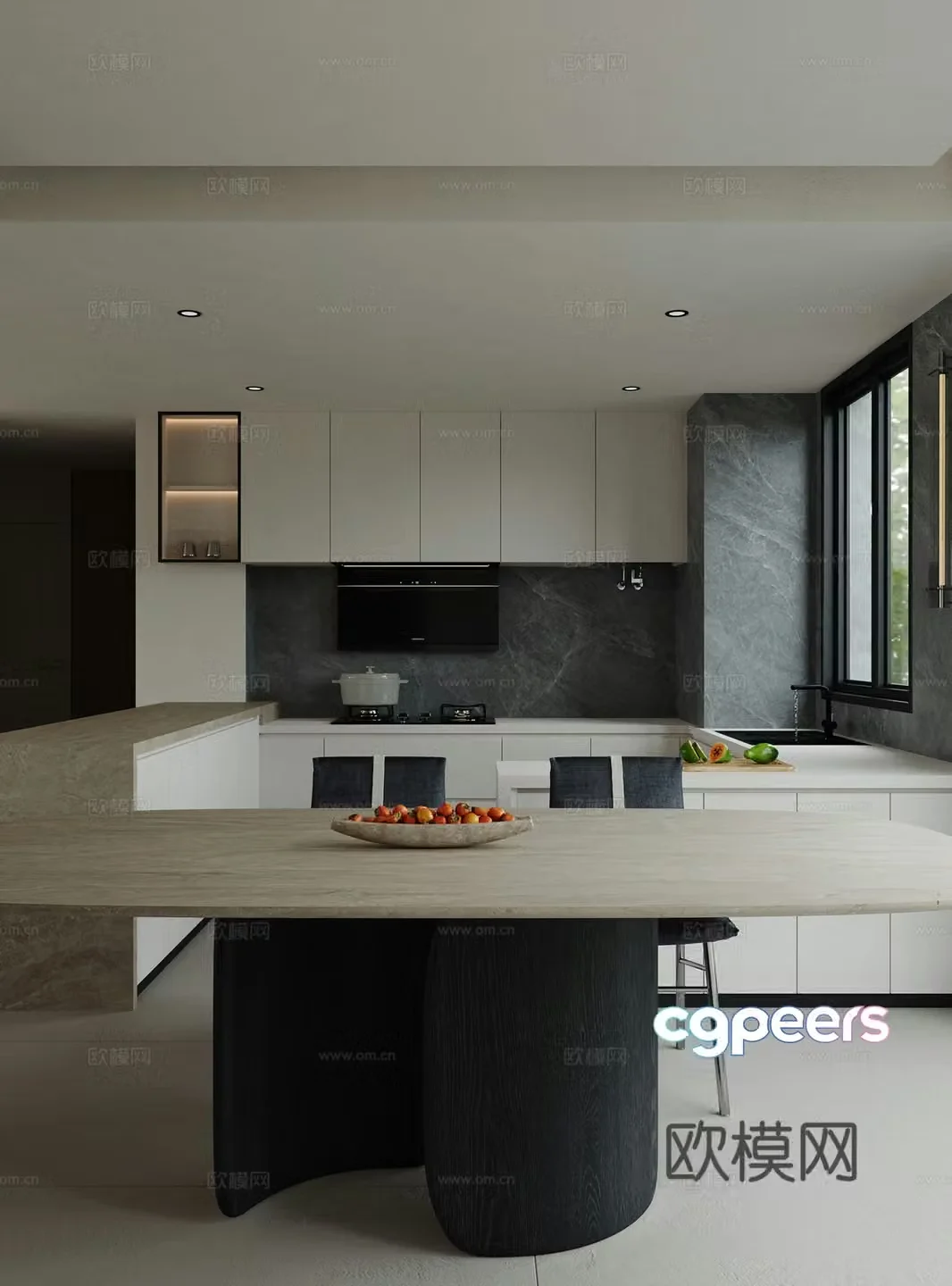 Modern Italian dining room 3d model