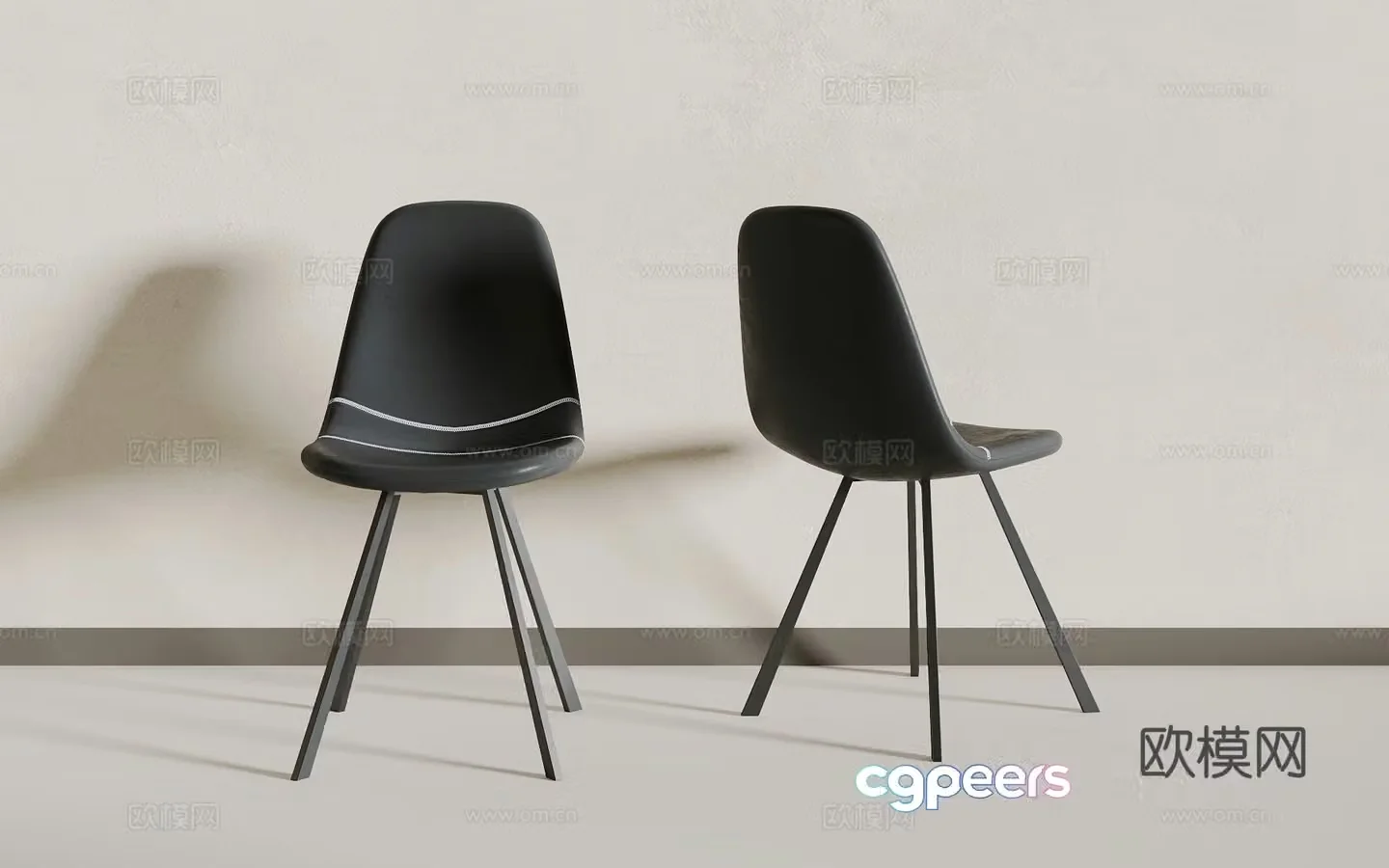 Modern single chair 3d model