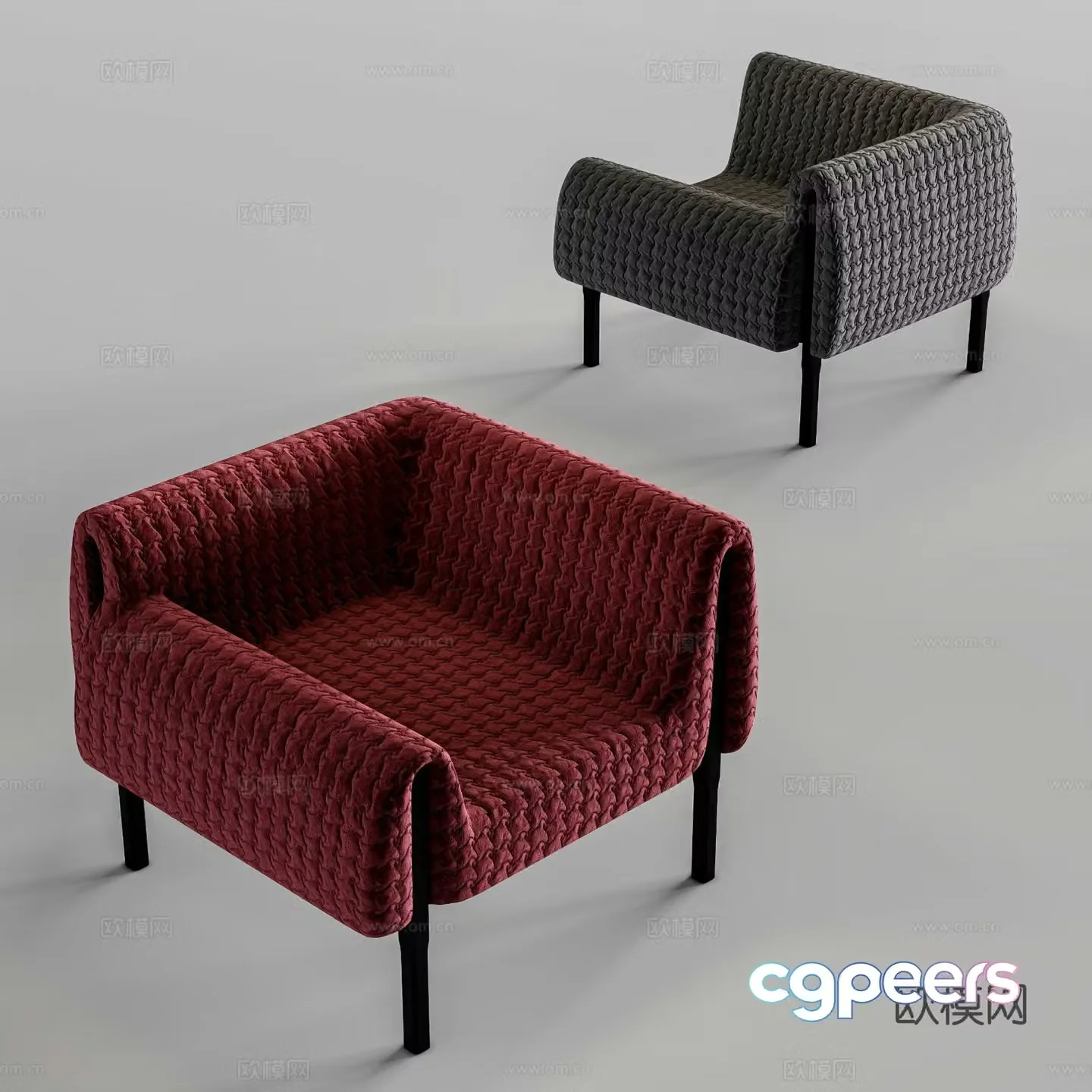Modern sofa chair leisure chair 3d model