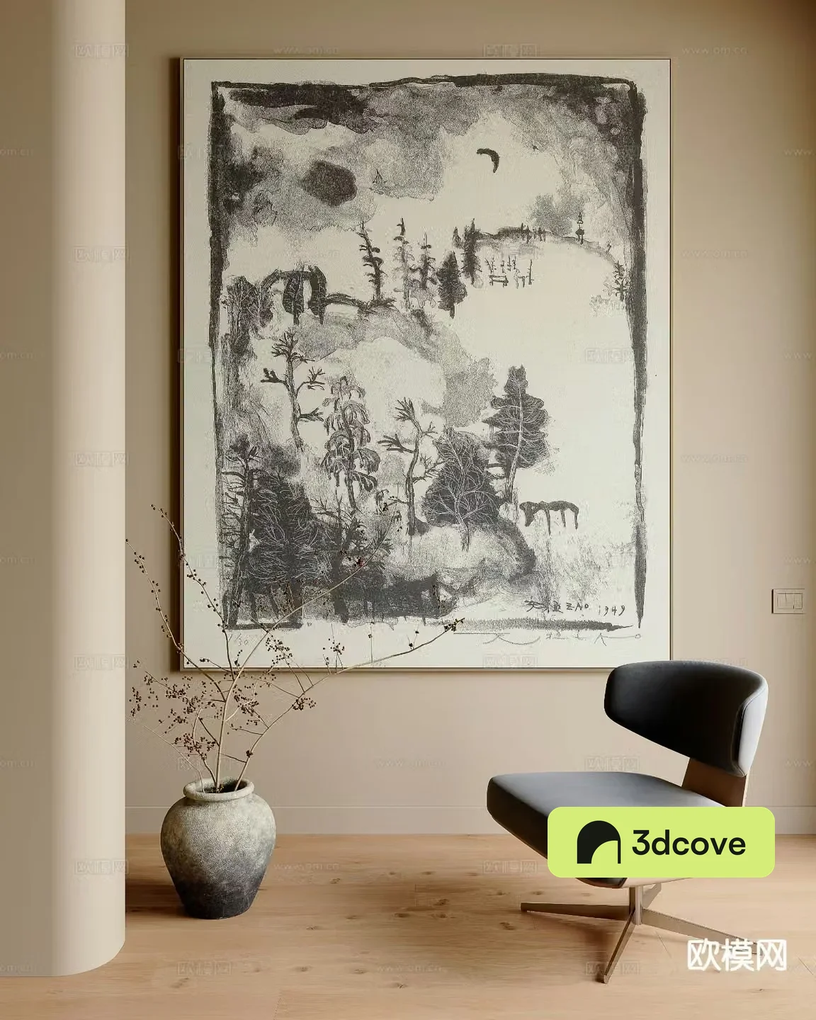 Wabi-sabi art painting texture painting decorative painting