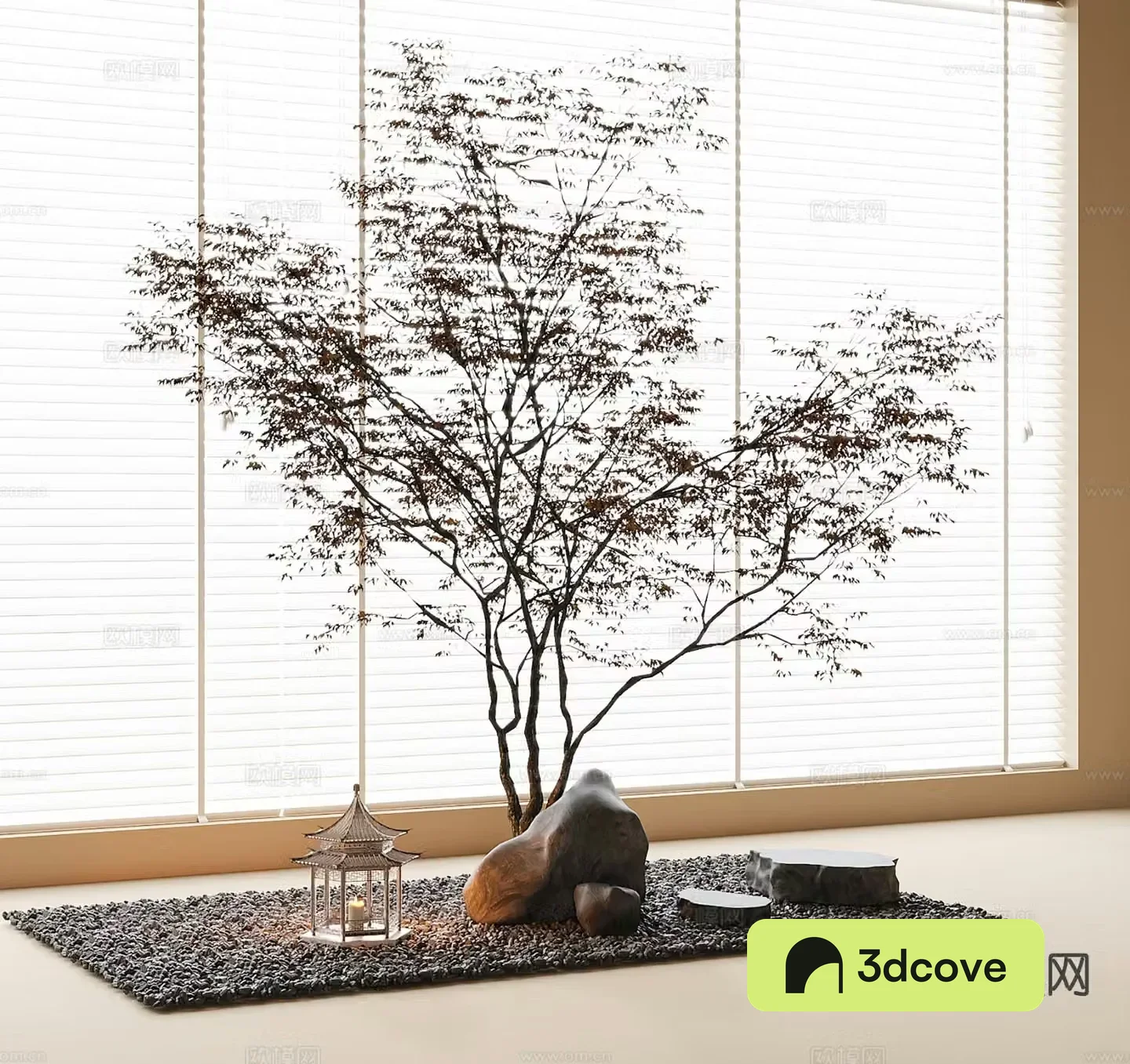 Modern landscape sketch indoor landscaping