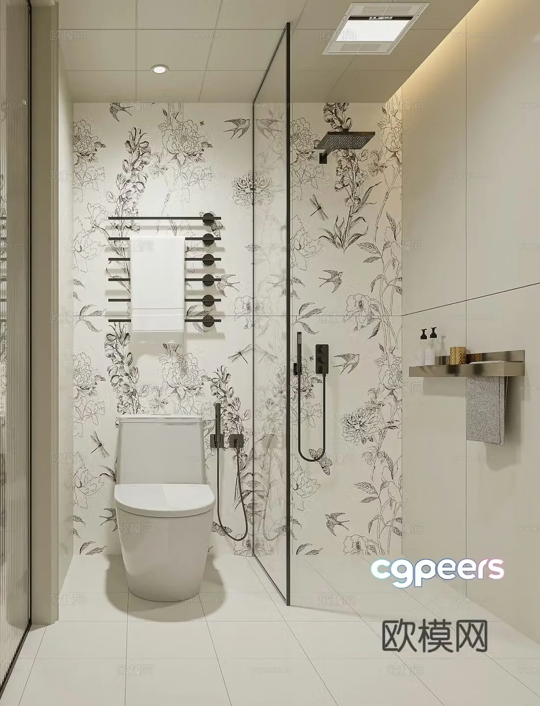 French bathroom bathroom 3d model