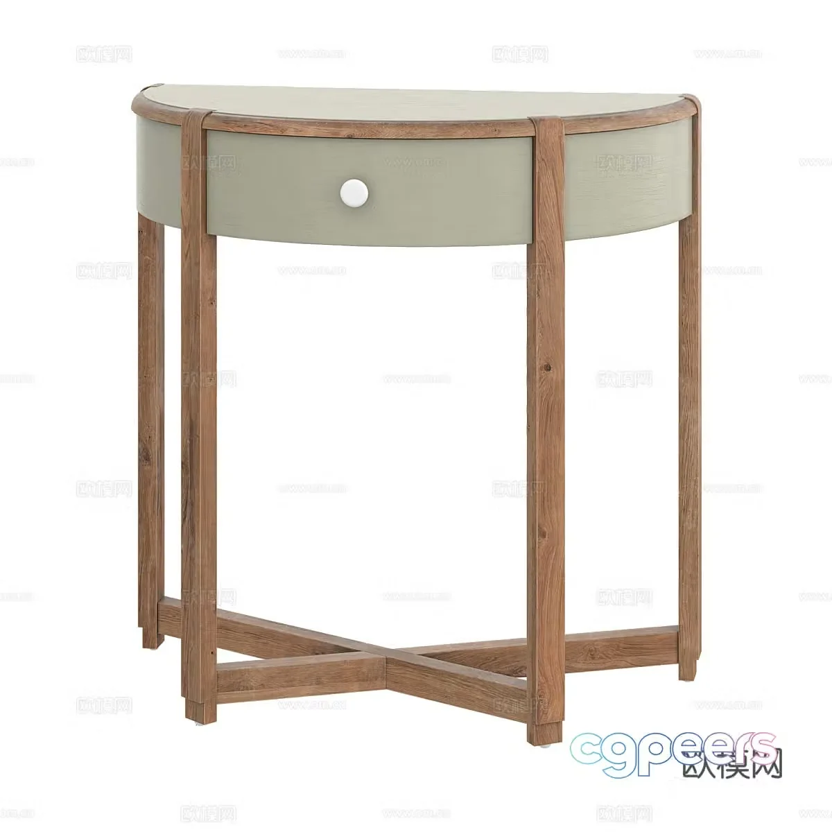 Wabi-sabi bedside table 3d model