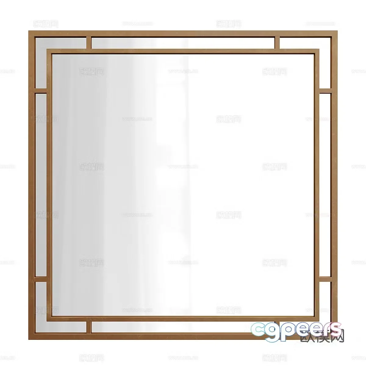 New Chinese decorative mirror 3D model